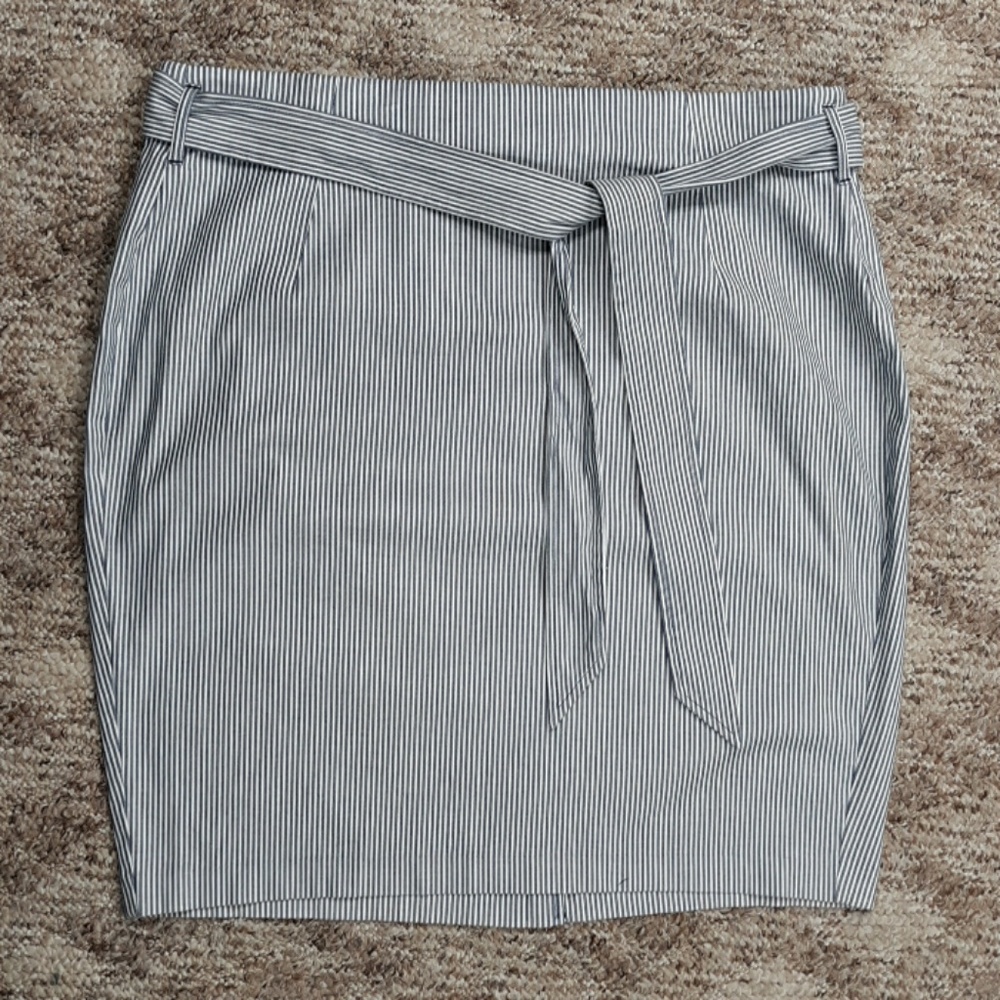 Lane Bryant Womens Size 24 Skirt Stripe High Waist - Picture 2 of 4